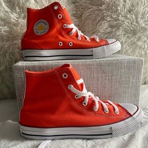 Junior’s Orange High Top Converse